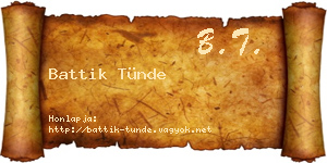 Battik Tünde névjegykártya